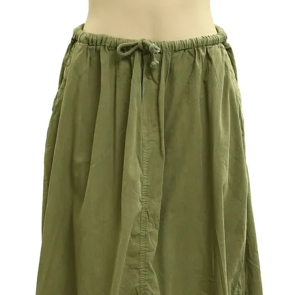 Free People Picture Perfect Parachute Maxi Skirt Pull-on Cotton Solid XS 282491 - Picture 5 of 7